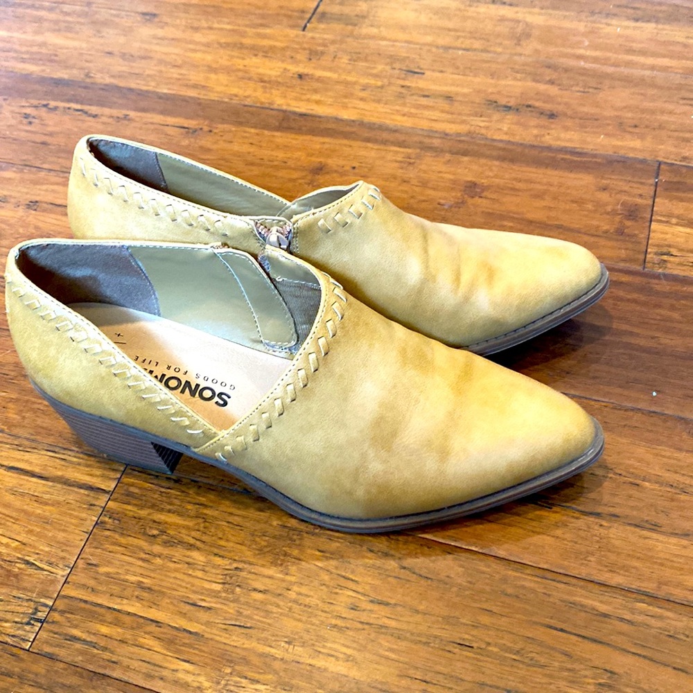 Tan booties